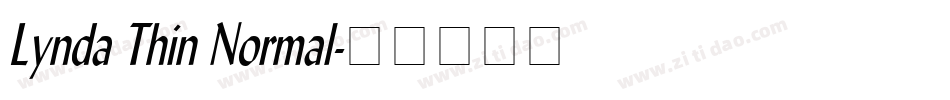 Lynda Thin Normal字体转换